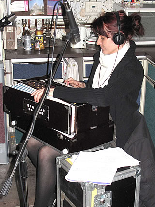 The Birthday Girl plays harmonium for Gregory Webster's session on Rocker's show - 6/2/10
