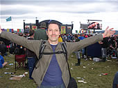 Brian enjoying T In The Park for Dubster's festival special - 13/7/08