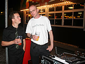 Andy chats with Alex Canasta's producer in Copenhagen - 22/8/08