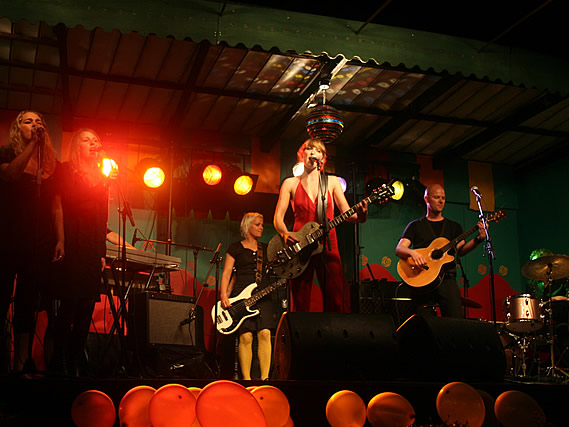Alex Canasta perform live for their album launch party at the Dahmus Tivoli, Copenhagen - 22/8/08