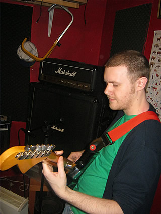 Alright The Captain recording their session for Mark Cunliffe's March 2011 show - 22/2/2011