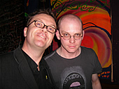 Andy with Tony Auton as he DJs at their Portsmouth gig - 18/4/08